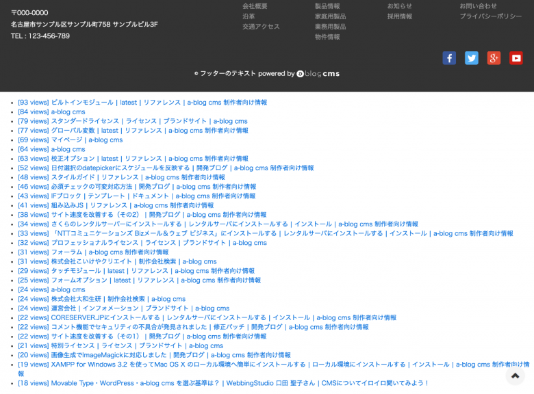 Google Analyticsランキングが表示されました