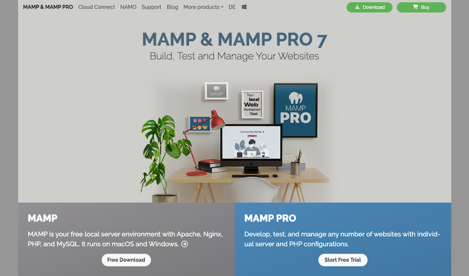 MAMP & MAMP PRO 7 のトップページ