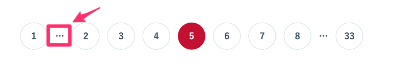「1 ... 2,3,4,5」と表示されてしまっているページネーション