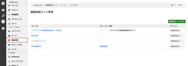 コンフィグセット